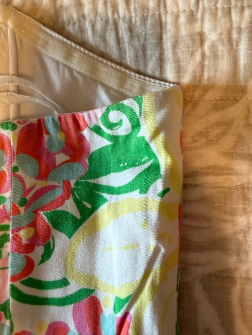 Lilly Pulitzer Strapless Floral Dress in Pink, Green, Yellow, Coral - Picture 4 of 10